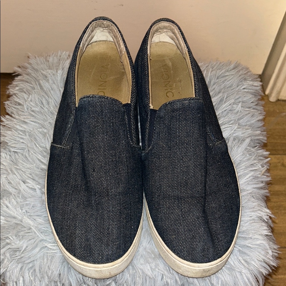 VIONIC Dark Denim Slip-On Sneakers, 8.5